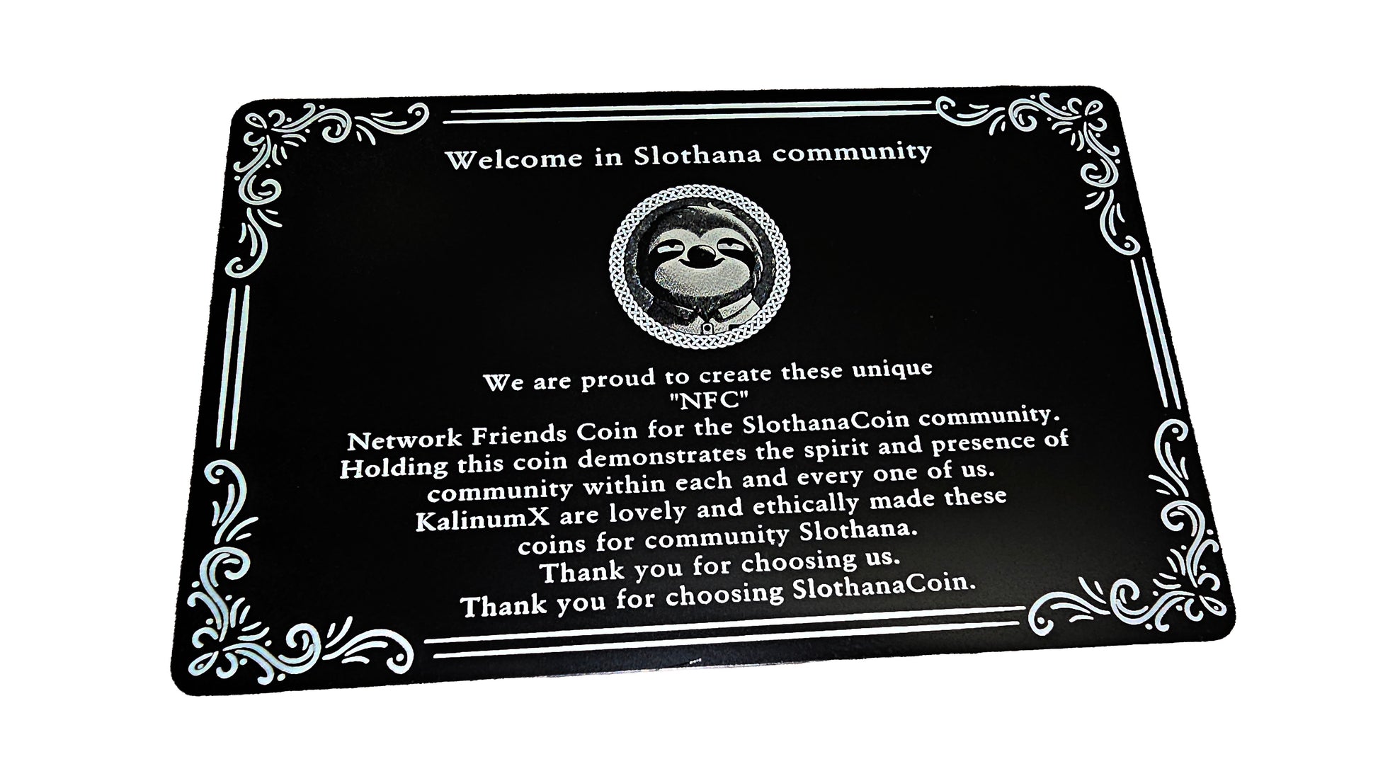 SLOTHANA coin, alu karta authenticity